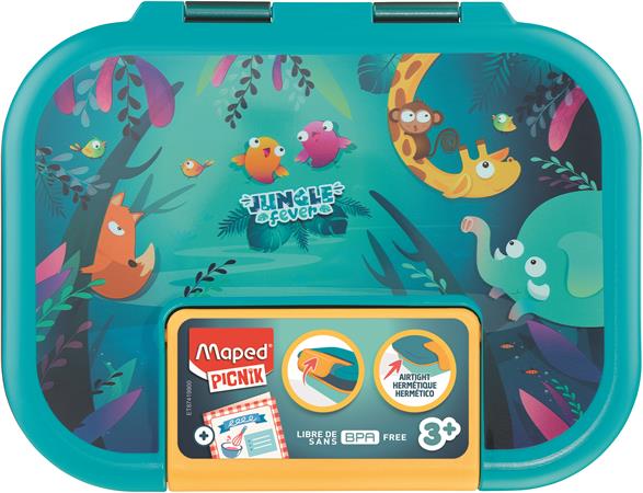 Uzsonnás doboz, 900 ml, Ecozen®, MAPED PICNIK "Jungle Fever"